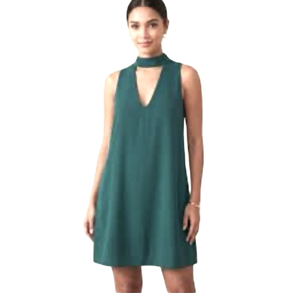 Amanda Uprichard Punch Cutout Deep Green Sleeveless Mini Dress size small